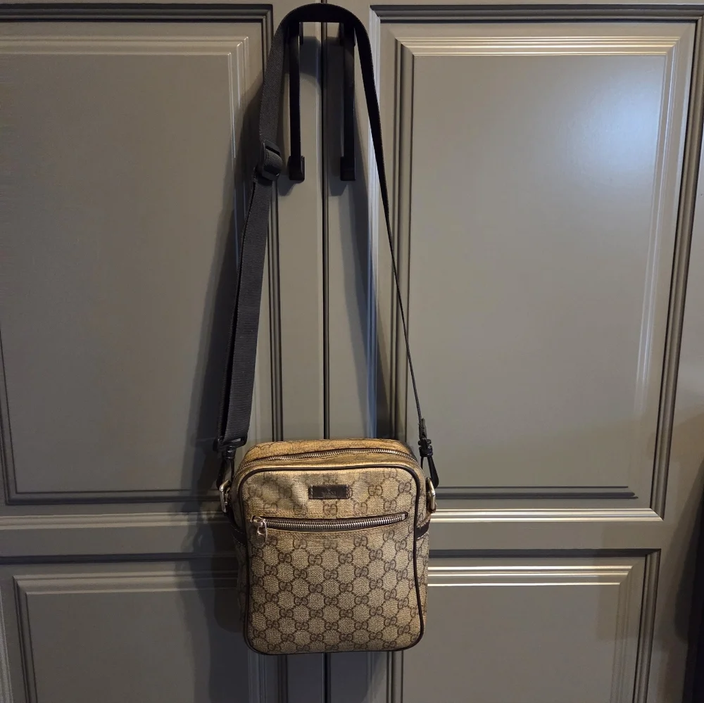 Gucci Vintage Crossbody Bag - Brown Italy Made - Picture 4 of 15